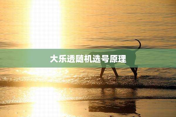 大乐透随机选号原理