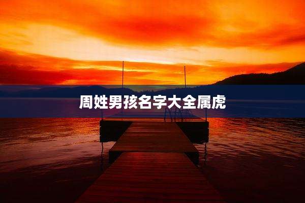 周姓男孩名字大全属虎