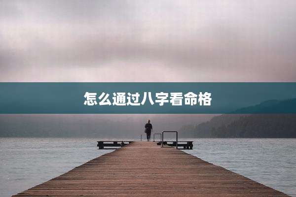 怎么通过八字看命格