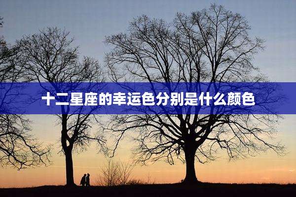 十二星座的幸运色分别是什么颜色
