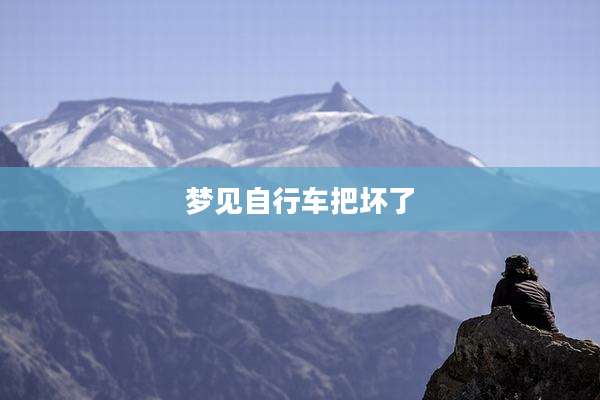梦见自行车把坏了