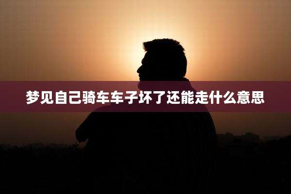 梦见自己骑车车子坏了还能走什么意思