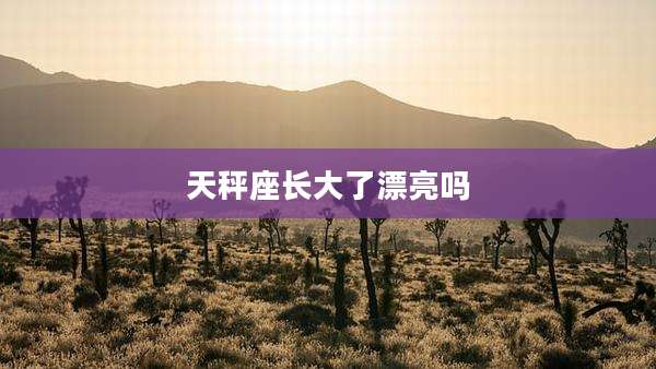 天秤座长大了漂亮吗