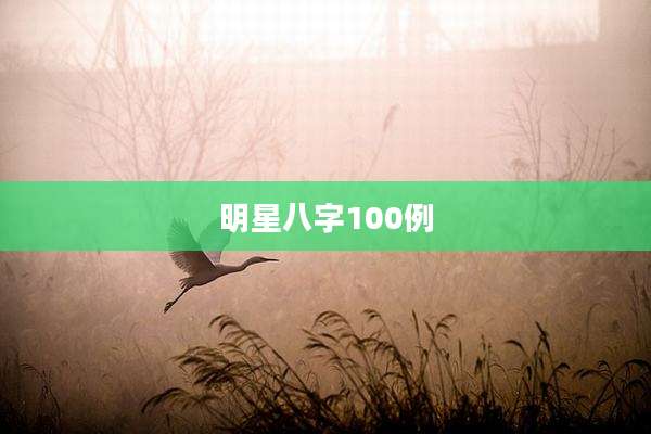 明星八字100例