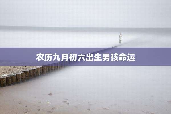 农历九月初六出生男孩命运