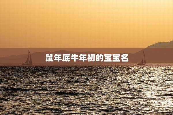 鼠年底牛年初的宝宝名