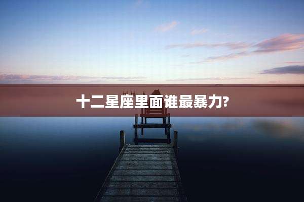 十二星座里面谁最暴力?