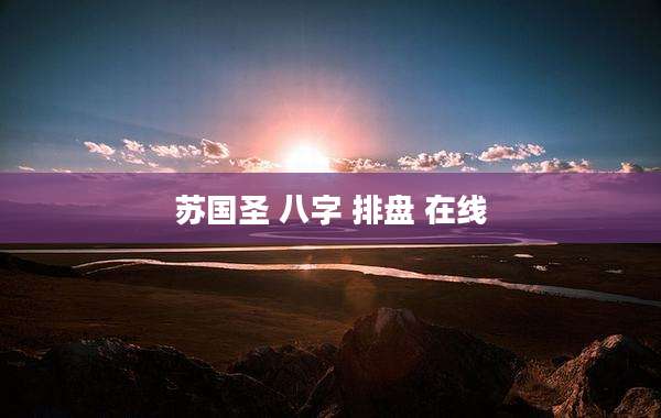 苏国圣 八字 排盘 在线