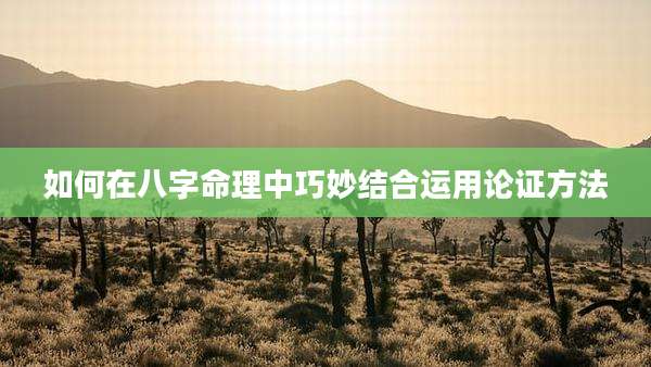 如何在八字命理中巧妙结合运用论证方法