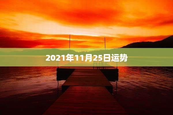 2021年11月25日运势