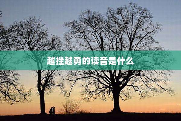 越挫越勇的读音是什么
