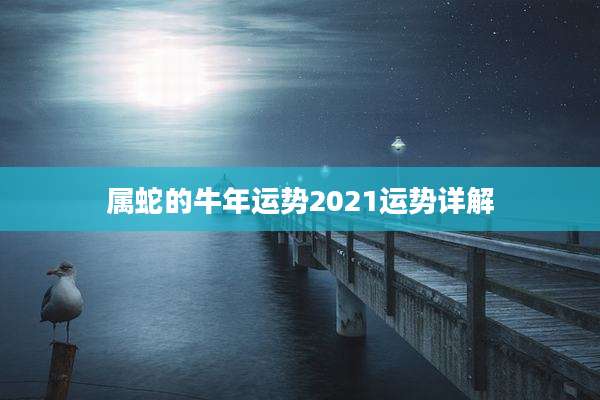 属蛇的牛年运势2021运势详解