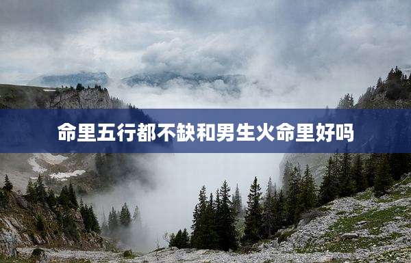 命里五行都不缺和男生火命里好吗