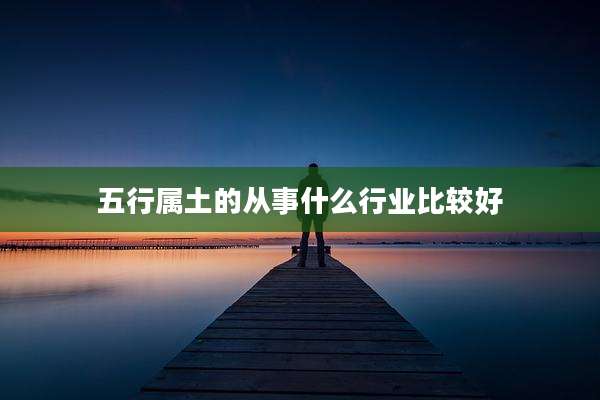 五行属土的从事什么行业比较好