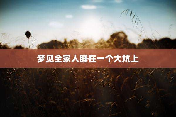 梦见全家人睡在一个大炕上