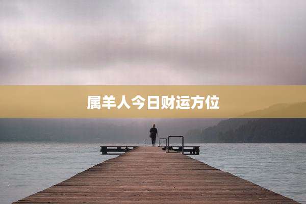 属羊人今日财运方位