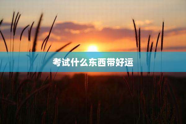 考试什么东西带好运