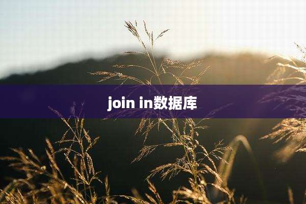 join in数据库