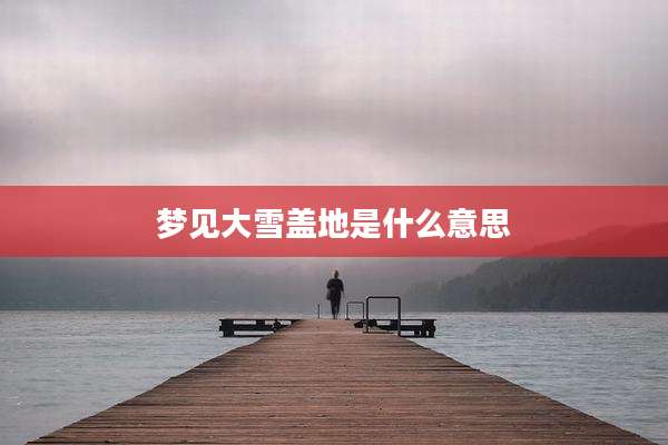 梦见大雪盖地是什么意思