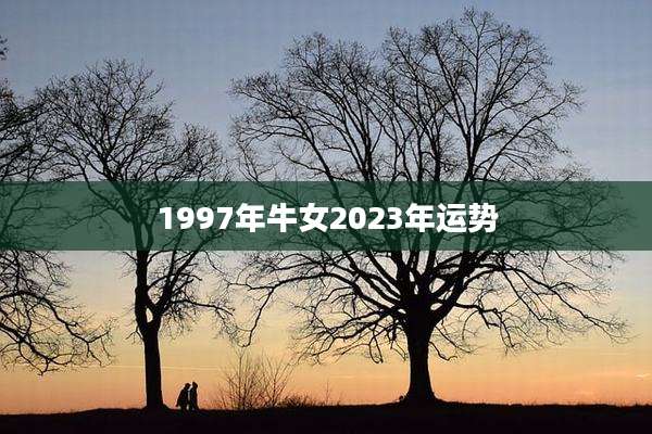 1997年牛女2023年运势