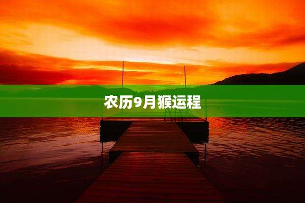 农历9月猴运程