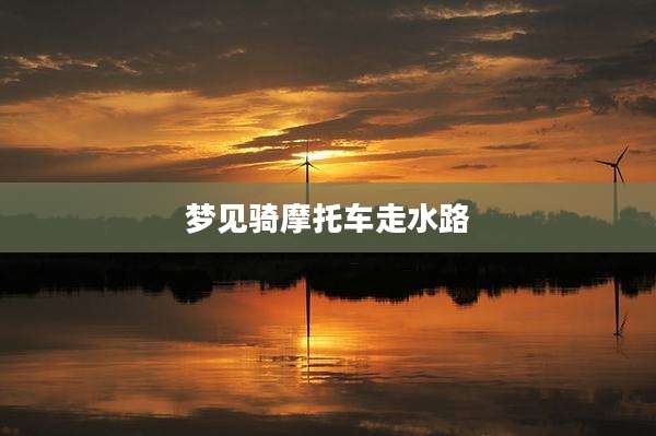 梦见骑摩托车走水路