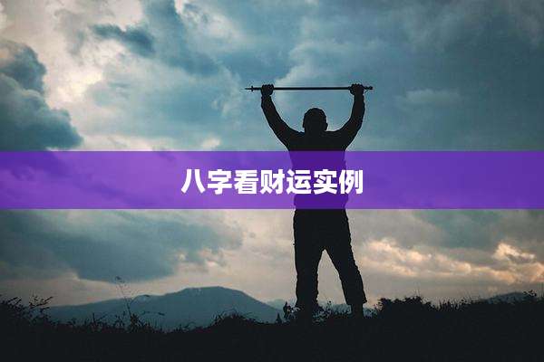 八字看财运实例