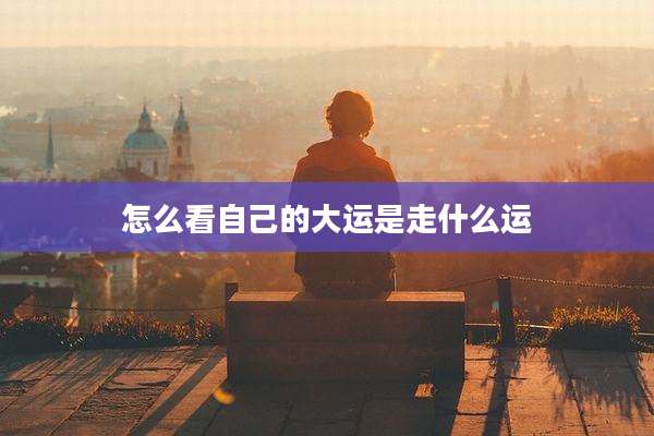 怎么看自己的大运是走什么运