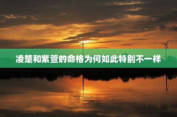 凌楚和紫萱的命格为何如此特别不一样