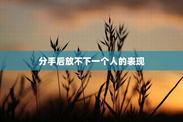 分手后放不下一个人的表现
