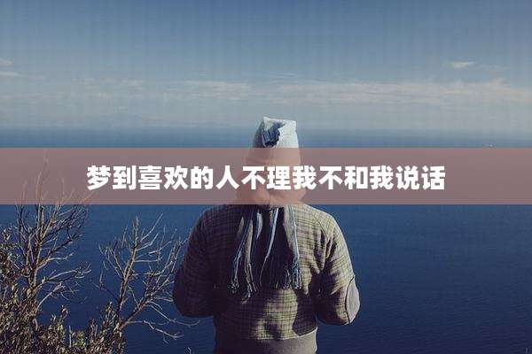 梦到喜欢的人不理我不和我说话