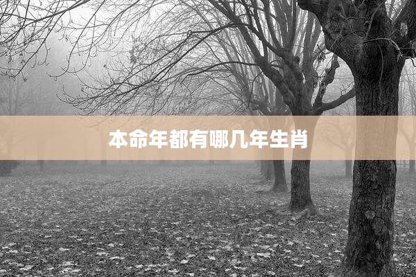 本命年都有哪几年生肖