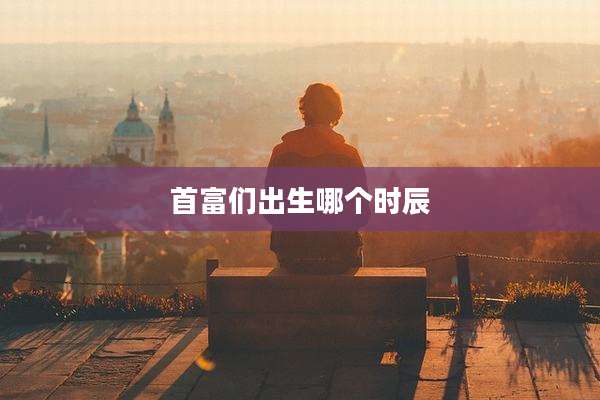 首富们出生哪个时辰