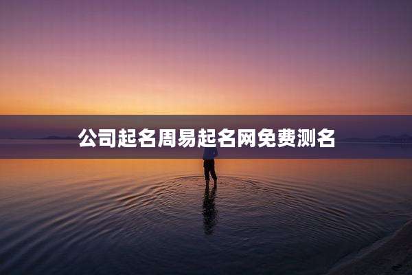 公司起名周易起名网免费测名