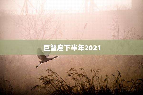 巨蟹座下半年2021