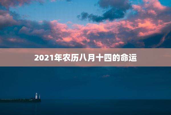 2021年农历八月十四的命运