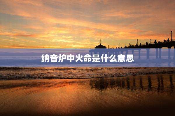 纳音炉中火命是什么意思
