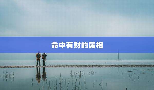 命中有财的属相