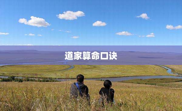 道家算命口诀