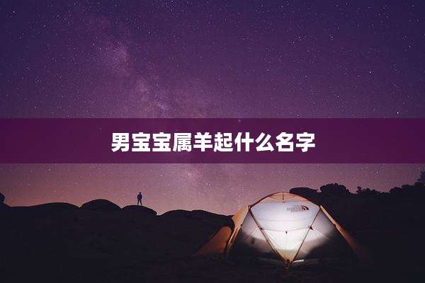 男宝宝属羊起什么名字