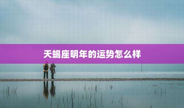 天蝎座明年的运势怎么样