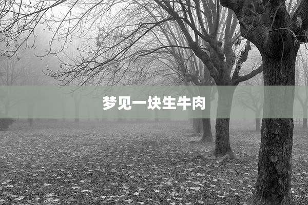 梦见一块生牛肉