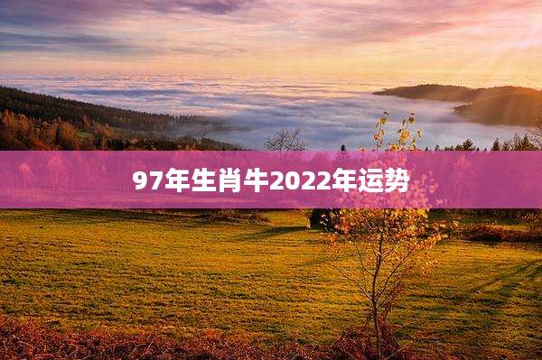 97年生肖牛2022年运势