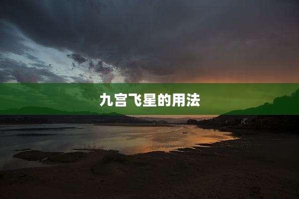 九宫飞星的用法