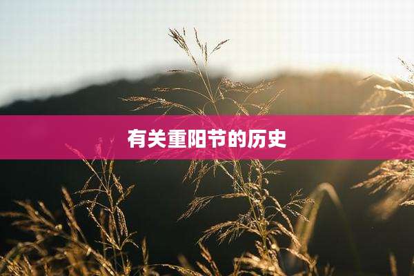 有关重阳节的历史