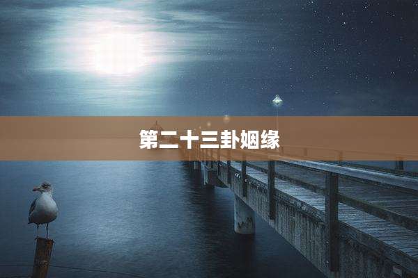 第二十三卦姻缘