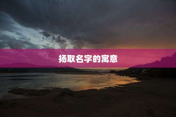 扬取名字的寓意