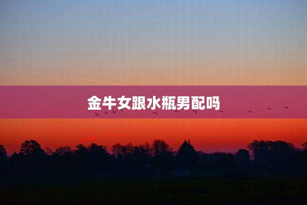 金牛女跟水瓶男配吗