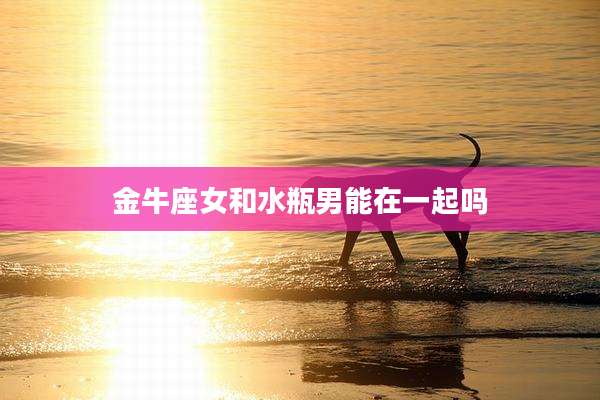 金牛座女和水瓶男能在一起吗