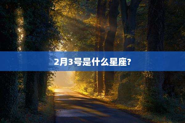 2月3号是什么星座?